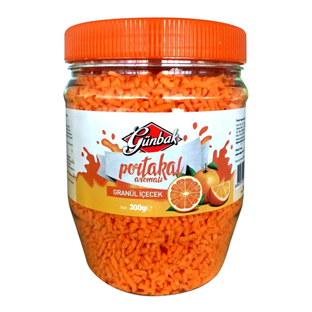 Günbak Portakal Aromalı Granül İçecek Pet 300 Gr.