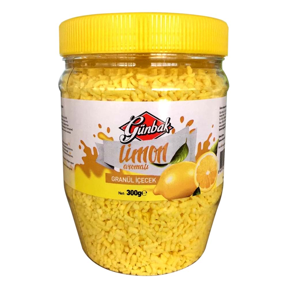 Günbak Limon Aromalı Granül İçecek Pet 300 Gr.
