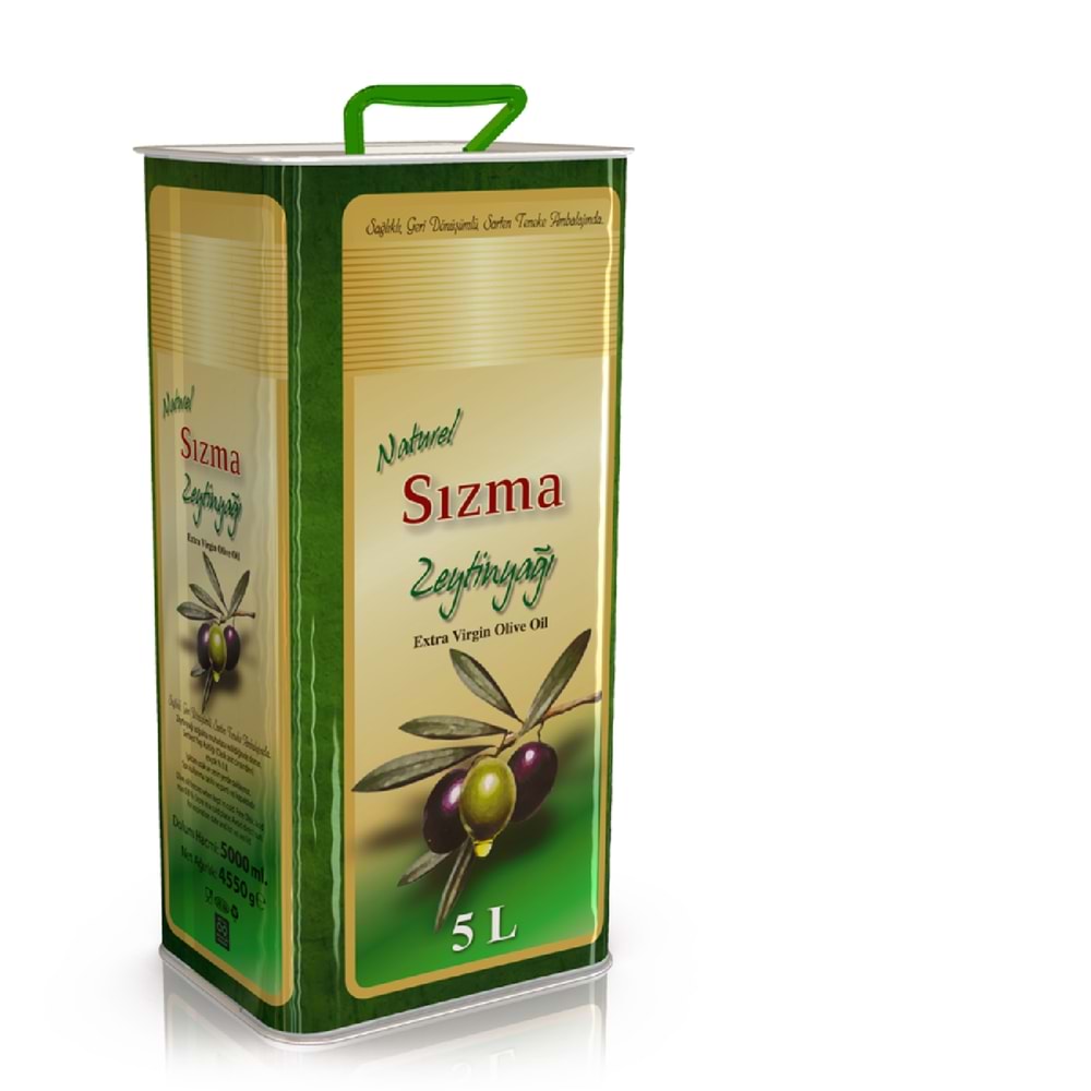 Soğuk Sıkım Erken Hasat Filtresiz Natürel Sızma Zeytinyağı 5 LT