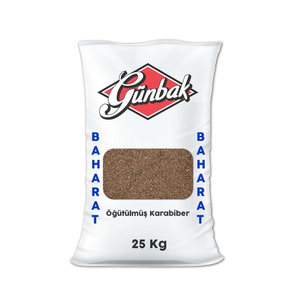 Günbak Öğütülmüş Karabiber Çuval 25 Kg