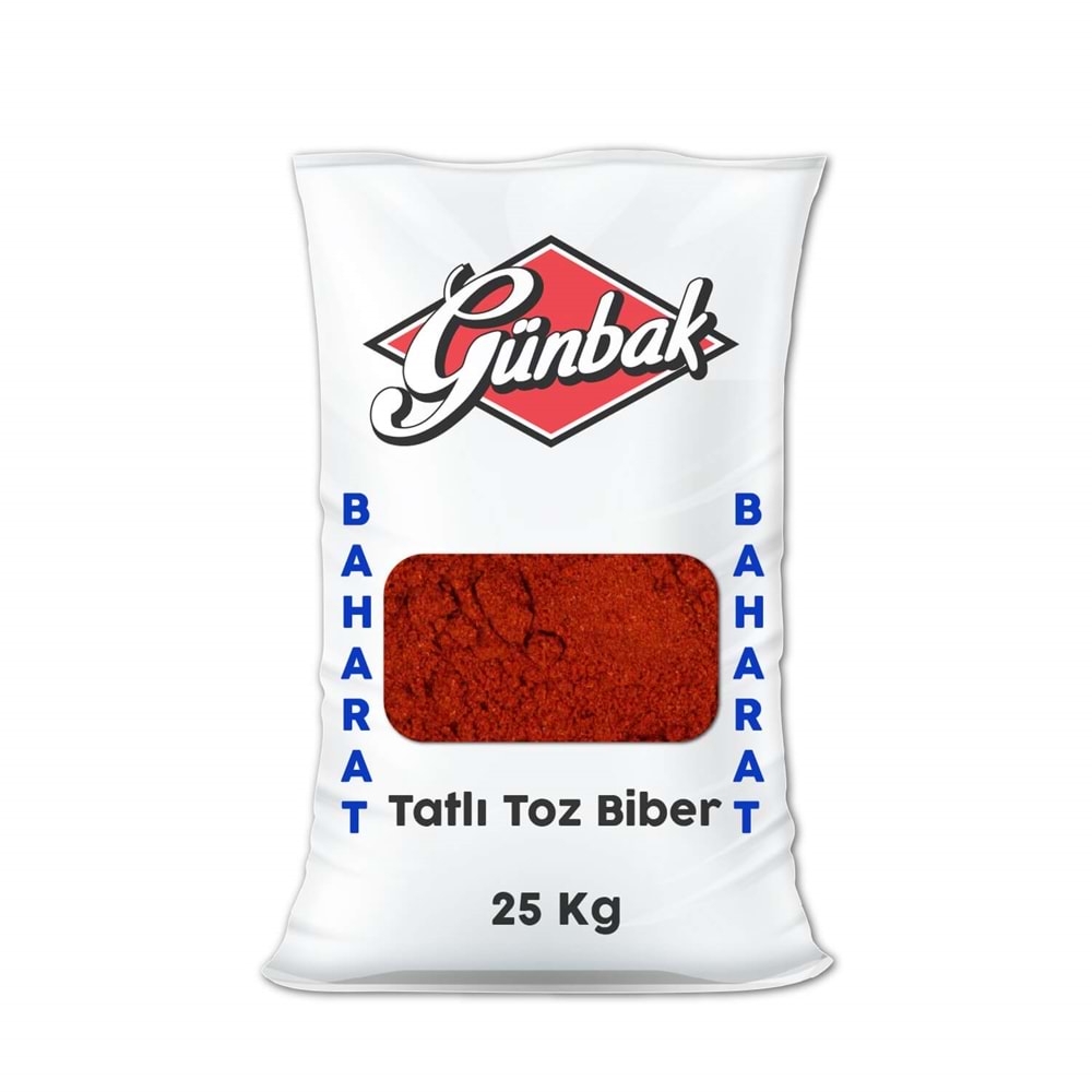 Günbak Tatlı Toz Biber Çuval 25 Kg