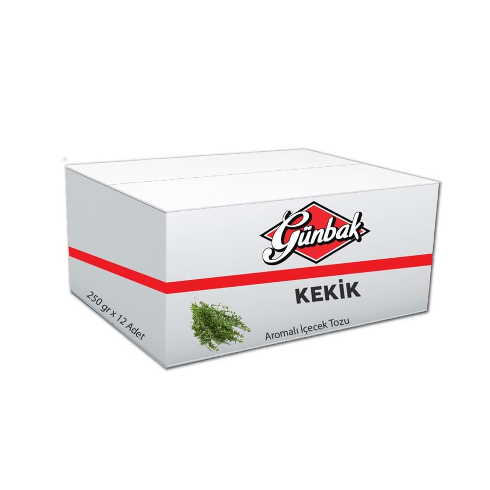 Günbak Kekik Aromalı İçecek Tozu 250 Gr Kutu 12 Adet