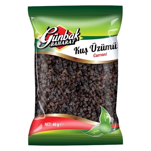 Günbak Kuş Üzümü Kutu 40 Gr 12 Adet