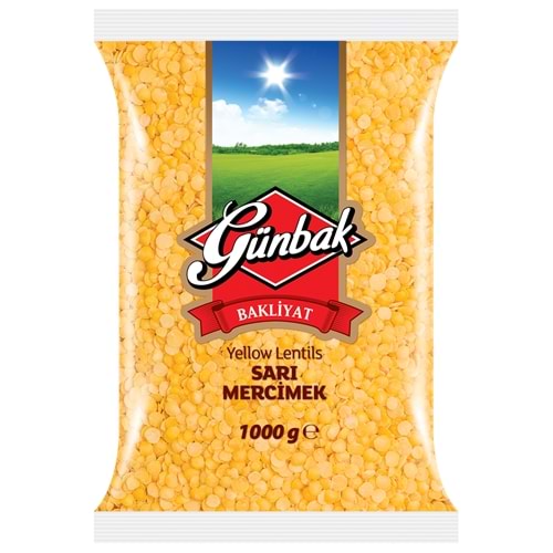 Günbak Sarı Mercimek Paket 1 Kg