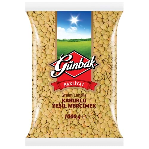 Günbak Yeşil Mercimek Paket 1 Kg