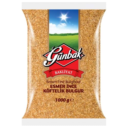 Günbak Esmer Çiğ Köftelik Bulgur Paket 1 Kg