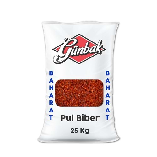 Günbak Pul Biber Çuval 25 Kg