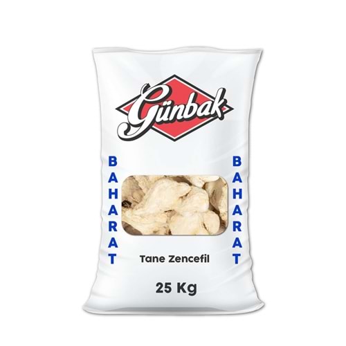Günbak Tane Zencefil Çuval 25 Kg