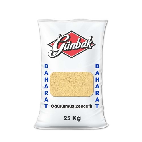 Günbak Öğütülmüş Zencefil Çuval 25 Kg